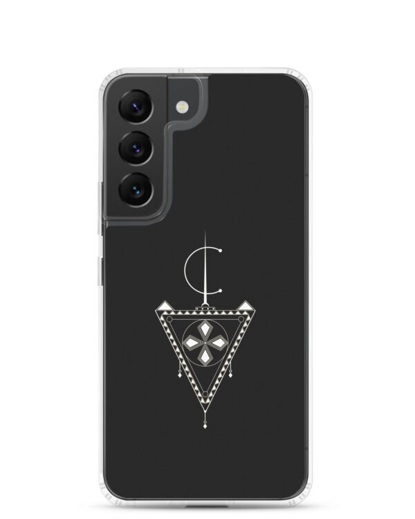 Coque de téléphone rigide avec avec le design Afzim Tiseghnest , symbole berbère et bijou kabyle berbère pour samsung