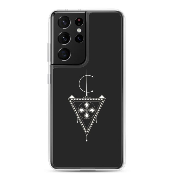 Coque de téléphone rigide avec avec le design Afzim Tiseghnest , symbole berbère et bijou kabyle berbère pour samsung