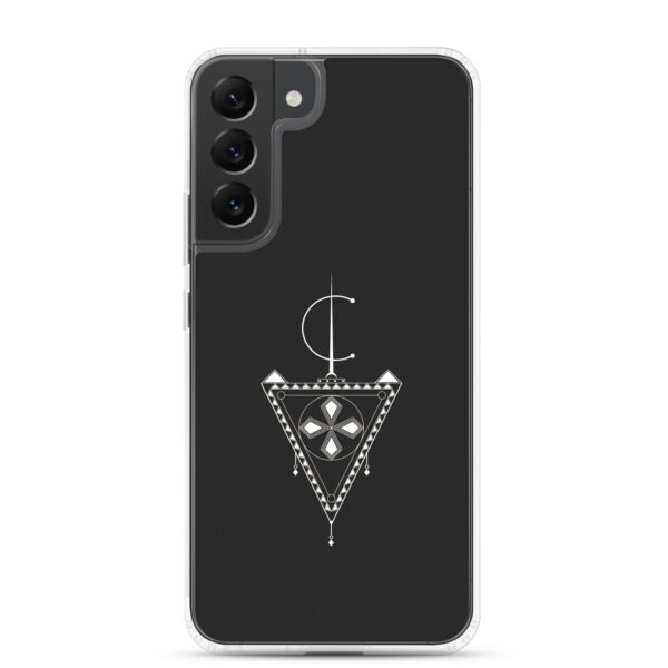 Coque de téléphone rigide avec avec le design Afzim Tiseghnest , symbole berbère et bijou kabyle berbère pour samsung
