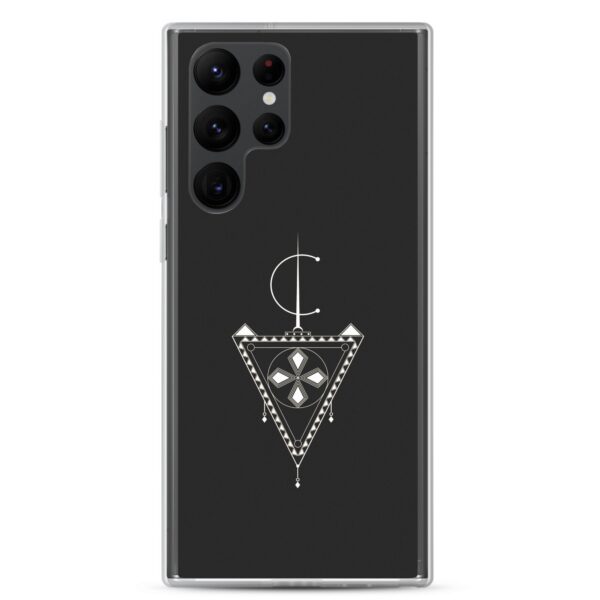 Coque de téléphone rigide avec avec le design Afzim Tiseghnest , symbole berbère et bijou kabyle berbère pour samsung