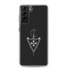 Coque de téléphone rigide avec avec le design Afzim Tiseghnest , symbole berbère et bijou kabyle berbère pour samsung