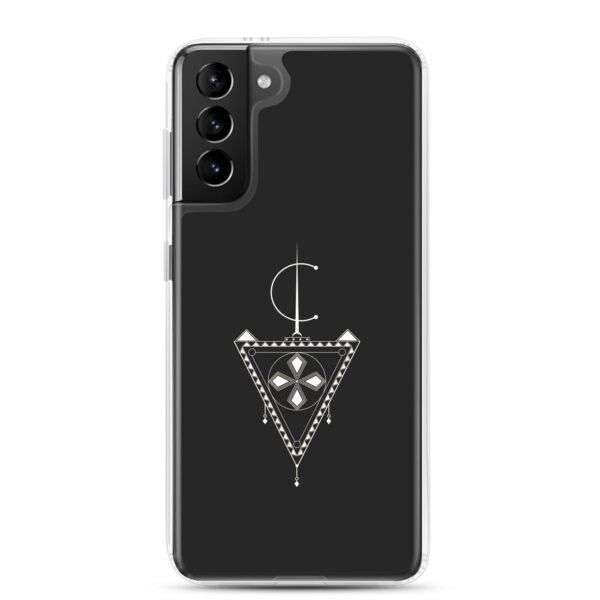 Coque de téléphone rigide avec avec le design Afzim Tiseghnest , symbole berbère et bijou kabyle berbère pour samsung