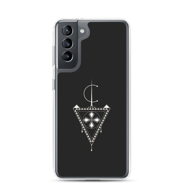 Coque de téléphone rigide avec avec le design Afzim Tiseghnest , symbole berbère et bijou kabyle berbère pour samsung