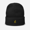 Bonnet brodé au Yaz symbole berbère des hommes libres des berbères amazigh par azamoul mode et accessoires couleur noir