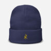 Bonnet brodé au Yaz symbole berbère des hommes libres des berbères amazigh par azamoul mode et accessoires couleur marine