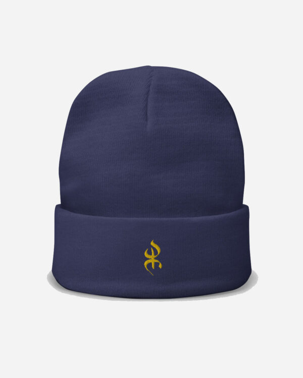 Bonnet brodé au Yaz symbole berbère des hommes libres des berbères amazigh par azamoul mode et accessoires couleur marine