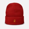 Bonnet brodé au Yaz symbole berbère des hommes libres des berbères amazigh par azamoul mode et accessoires couleur rouge