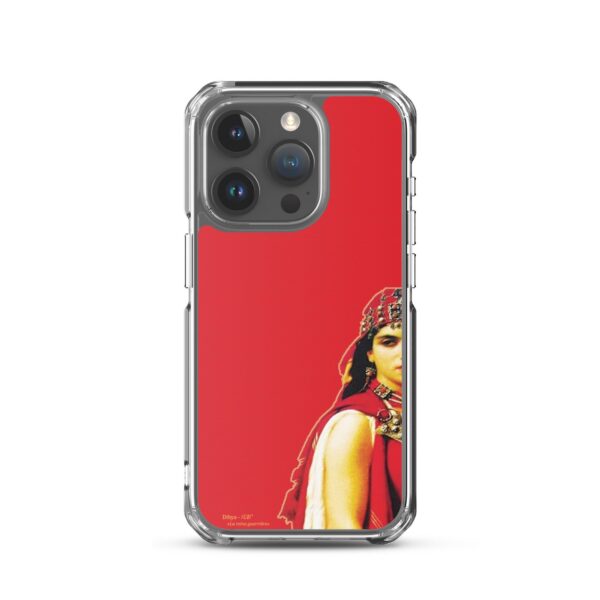 coque-iphone-dihya-la-reine-guerriereazamoul-914343_edff5f78-4d99-411d-8ac4-7ecbf0b83ba9 Coque iPhone transparente avec design rouge de la reine amazighe guerrière Dihya en tenue traditionnelle.