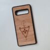 Coque en bois azamoul mode et accessoires berbères avec le design afzim tiseghnest gravé pour Huawei