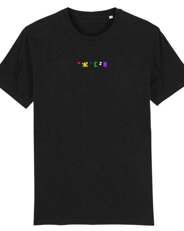 tshirt brodé azamoul en langue berbère tifinagh couleur noir par azamoul mode et accessoires berbères couleur noir