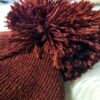 Bonnet bordeaux brodé de djurdjura, la montagne de kabylie par azamoul mode et accessoires berbères amazighs
