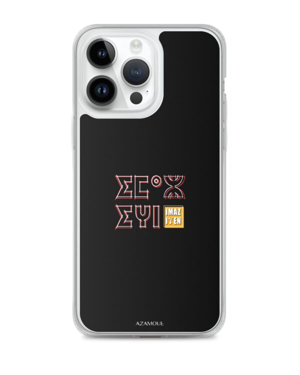 Coque de téléphone Iphone avec le motif berbère Imazighen écrit en tifinagh par azamoul mode et accessoires berbères amazigh