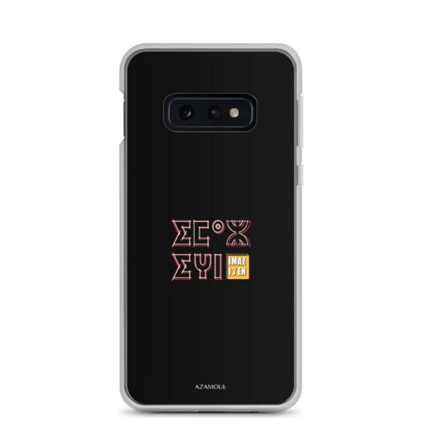 Coque de téléphone Samsung avec le motif berbère Imazighen écrit en tifinagh par azamoul mode et accessoires berbères amazigh pour Samsung Galaxy s10e