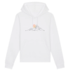 sweat_a_capuche_femme_avec_montagne_djurdjura_de_la_kabylie_blanc sweat a capuche pour femme avec des montagnes illustrant les montagnes djurdjura de la kabylie en algérie par azamoul mode et accessoires berbères couleur blanc