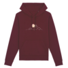 sweat_a_capuche_femme_avec_montagne_djurdjura_en_kabylie_couleur_bordeaux sweat a capuche pour femme avec des montagnes illustrant les montagnes djurdjura de la kabylie en algérie par azamoul mode et accessoires berbères couleur Bordeaux