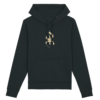 sweat à capuche YAZ avec le symbole berbère amazigh YAZ , symbole du peuple libre amazigh, par azamoul mode et accessoires berbères de couleur bleu noir