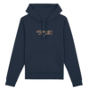 sweat à capuche pour homme  écrit en tifinagh la langue amazigh berbère par azamoul mode et accessoires berbères de couleur bleu marine