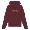 sweat à capuche pour homme  écrit en tifinagh la langue amazigh berbère par azamoul mode et accessoires berbères de couleur Bordeaux