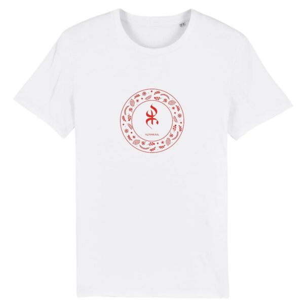 tshirt_YAZ__symbole_berberepour_Homme_couleur_blanc tshirt YAZ pour homme symbole berbère du peuple libre par azamoul mode et accessoires berberes couleur Blanc