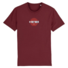 Tshirt thilelli liberté en langue tifinagh dans un rond rouge, symbole de liberté par azamoul mode et accessoires berbères couleur Bordeaux