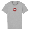 Tshirt thilelli liberté en langue tifinagh dans un rond rouge, symbole de liberté par azamoul mode et accessoires berbères couleur Gris