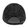 Casquette vintage noire par l'arrière brodée au symbole YAZ de liberté et noblesse chez les amazighs par azamoul mode et accessoires berbères