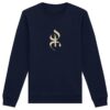 pull avec le symbole berbère amazigh YAZ , symbole du peuple libre amazigh, par azamoul mode et accessoires berbères de couleur bleu