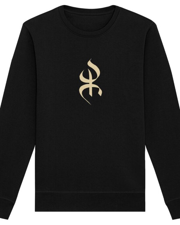 pull avec le symbole berbère amazigh YAZ , symbole du peuple libre amazigh, par azamoul mode et accessoires berbères de couleur noir