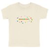 tshirt pour enfant écrit AZAMOUL entouré de motifs d'univers enfant de plusieurs couleurs par azamoul mode et accessoires berbères amazigh couleur naturel