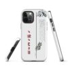 coque pour samsung izumal solide mettant en valeur des symboles de l'identité Amazigh à travers l'alphabet tifinagh et une branche de l'olivier symbole de durabilité et solidité et la montagne djurdjura de la kabylie en algérie