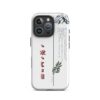 coque pour samsung izumal solide mettant en valeur des symboles de l'identité Amazigh à travers l'alphabet tifinagh et une branche de l'olivier symbole de durabilité et solidité et la montagne djurdjura de la kabylie en algérie