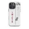 coque pour samsung izumal solide mettant en valeur des symboles de l'identité Amazigh à travers l'alphabet tifinagh et une branche de l'olivier symbole de durabilité et solidité et la montagne djurdjura de la kabylie en algérie