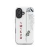 coque pour samsung izumal solide mettant en valeur des symboles de l'identité Amazigh à travers l'alphabet tifinagh et une branche de l'olivier symbole de durabilité et solidité et la montagne djurdjura de la kabylie en algérie