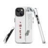 coque pour samsung izumal solide mettant en valeur des symboles de l'identité Amazigh à travers l'alphabet tifinagh et une branche de l'olivier symbole de durabilité et solidité et la montagne djurdjura de la kabylie en algérie