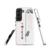 coque pour samsung solide mettant en valeur des symboles de l'identité Amazigh à travers l'alphabet tifinagh et une branche de l'olivier symbole de durabilité et solidité et la montagne djurdjura de la kabylie en algérie