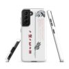 coque pour samsung solide mettant en valeur des symboles de l'identité Amazigh à travers l'alphabet tifinagh et une branche de l'olivier symbole de durabilité et solidité et la montagne djurdjura de la kabylie en algérie