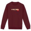 Pull Thilelli ⵜⵉⵍⴻⵍⵍⵉ pour Femme 100% coton bio, écrit en langue tifinagh, la langue des berbères amazigh par Azamoul mode et accessoires berbères,  de couleur boredeaux