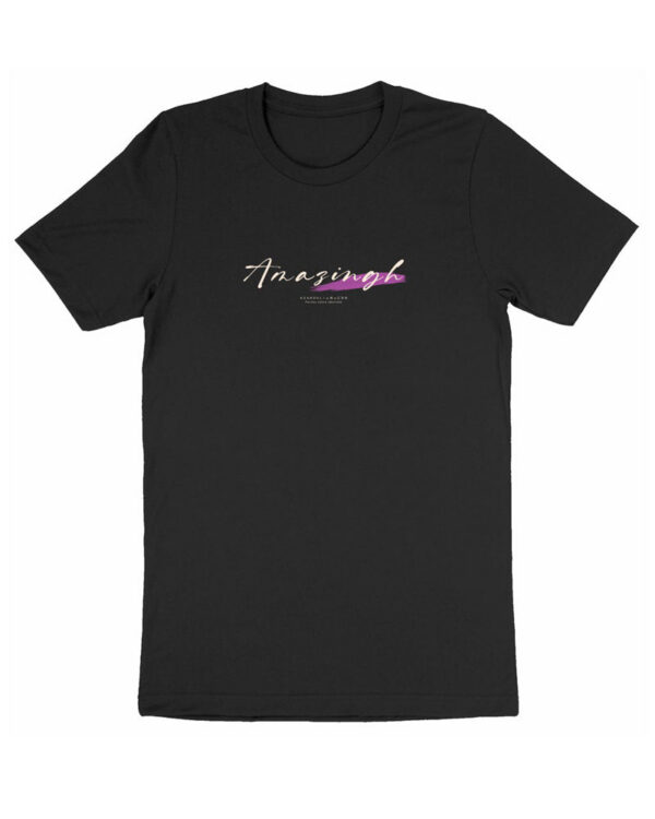 tshirt_amazingh_amazigh_couleur_noir_pour_femme_et_homme T-shirt noir Amazingh amazigh par Azamoul mode et accessoires berbères couelru noir pour homme